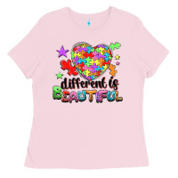 Bubblegum Pink Different is beautiful Ladies Tee - NancyCooperArtShop