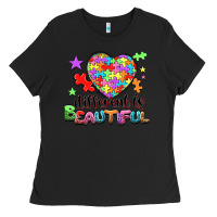 Black Different is beautiful Ladies Tee - NancyCooperArtShop