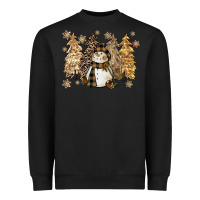 Black snowman with christmas trees 11inches Heavyweight Sweatshirt - CowGirlArtShop
