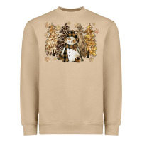 Snowman With Christmas Trees 11inches Heavyweight Sweatshirt | Teevron