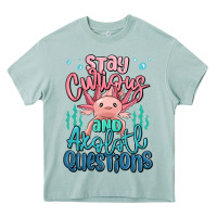 Arona stay curious and axolotl questions Heavy Core Tee - MaliasSmallBusiness