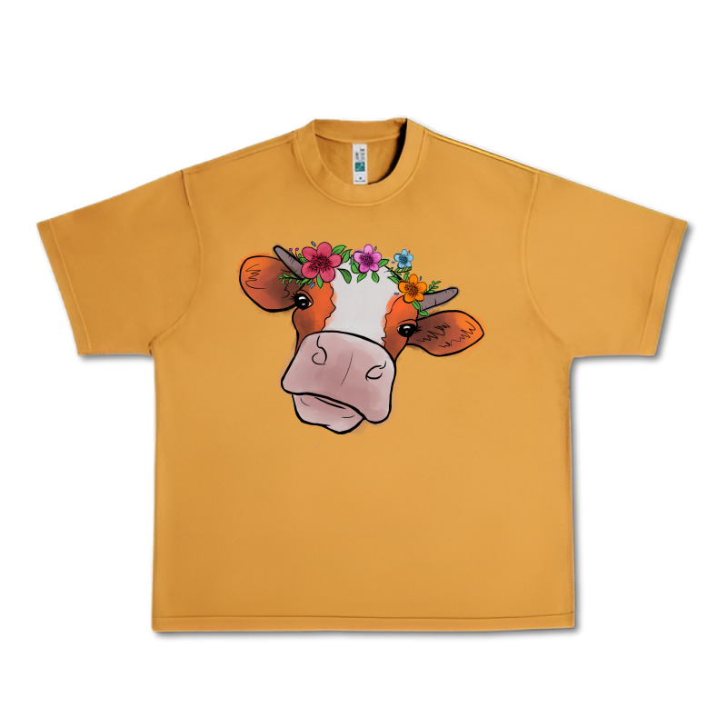 Cow With Flowers Urban Heavy Tee by Bettercallsaul | Teevron