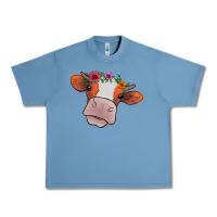 Pebble Blue Cow With Flowers Urban Heavy Tee - Bettercallsaul