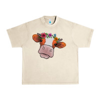 Sandshell Cow With Flowers Urban Heavy Tee - Bettercallsaul