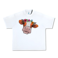 White Cow With Flowers Urban Heavy Tee - Bettercallsaul