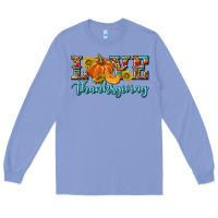 Colony Blue Love Thanksgiving Long Sleeve Tee - texasbilliewilder