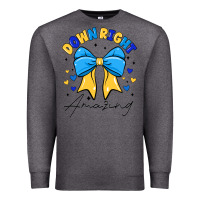 Charcoal Heather Down Right Amazing Premium Sweatshirt - CowhideDigitalArt