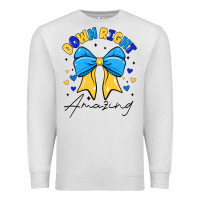 Oatmeal Heather Down Right Amazing Premium Sweatshirt - CowhideDigitalArt