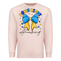 Pale Pink Down Right Amazing Premium Sweatshirt - CowhideDigitalArt