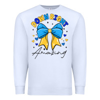 White Down Right Amazing Premium Sweatshirt - CowhideDigitalArt
