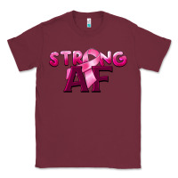 Burgundy strong af breast cancer Classic Tee - BarkalooDesign