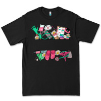 Black custom name nurse Premium Tee - NancyCooperArtShop