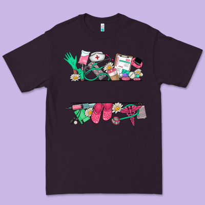 Custom Name Nurse Premium Tee Designed By Nancycooperartshop