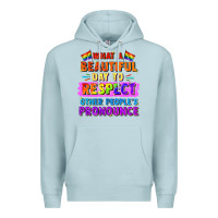 Blue Mist what a beautiful day to respect other people Premium Hoodie - FaDigitalArtStudio