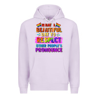 Lilac what a beautiful day to respect other people Premium Hoodie - FaDigitalArtStudio