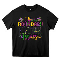 Black i have boundary issues Heavy Core Tee - MaliasSmallBusiness