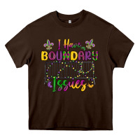 Chocolate Brown i have boundary issues Heavy Core Tee - MaliasSmallBusiness