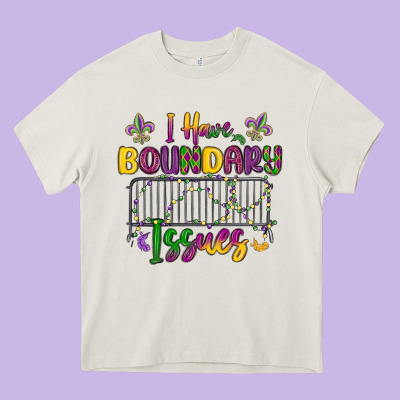 I Have Boundary Issues Heavy Core Tee Designed By Maliassmallbusiness