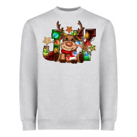 Reindeer Joy Christmas Heavyweight Sweatshirt | Teevron