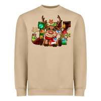 Mushroom reindeer joy christmas Heavyweight Sweatshirt - CowGirlArtShop