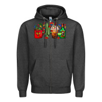 Charcoal Heather Mexico Coffee Cups With Cactus And Tequila Bottle Zipper Hoodie - FaDigitalArtStudio