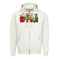 Oatmeal Heather Mexico Coffee Cups With Cactus And Tequila Bottle Zipper Hoodie - FaDigitalArtStudio