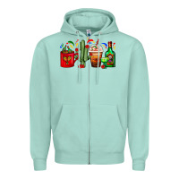 Seafoam Mexico Coffee Cups With Cactus And Tequila Bottle Zipper Hoodie - FaDigitalArtStudio