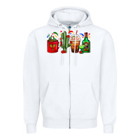 White Mexico Coffee Cups With Cactus And Tequila Bottle Zipper Hoodie - FaDigitalArtStudio