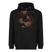 Black melanin american flag seamless pattern Heavyweight Hoodie - BundleAndBundleShop