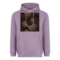 Lavender melanin american flag seamless pattern Heavyweight Hoodie - BundleAndBundleShop
