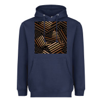 Navy melanin american flag seamless pattern Heavyweight Hoodie - BundleAndBundleShop