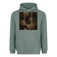 Sage melanin american flag seamless pattern Heavyweight Hoodie - BundleAndBundleShop