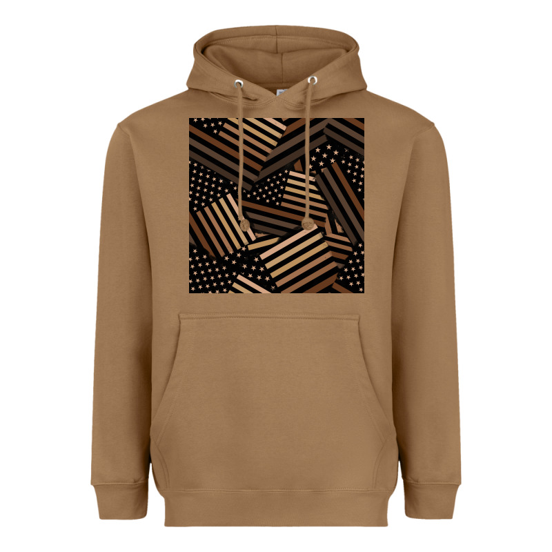 Melanin American Flag Seamless Pattern Heavyweight Hoodie by BundleAndBundleShop | Teevron