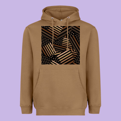 Melanin American Flag Seamless Pattern Heavyweight Hoodie Designed By Bundleandbundleshop