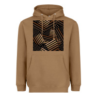 Toasted Coconut melanin american flag seamless pattern Heavyweight Hoodie - BundleAndBundleShop
