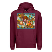 Burgundy Fall heifer cow Premium Hoodie - RanaPortraitStore