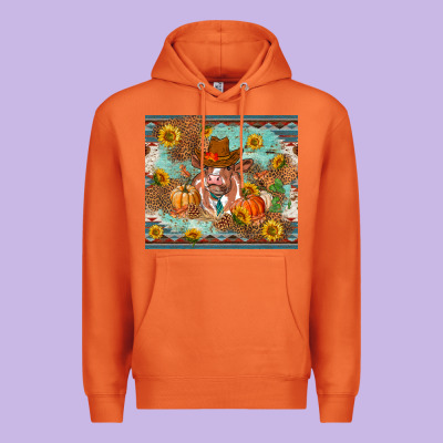 Fall Heifer Cow Premium Hoodie Designed By Ranaportraitstore