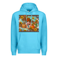 Ocean Blue Fall heifer cow Premium Hoodie - RanaPortraitStore
