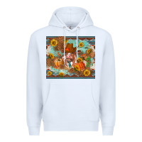 White Fall heifer cow Premium Hoodie - RanaPortraitStore