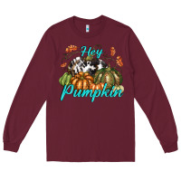 Burgundy Hey Pumpkin Long Sleeve Tee - texasbilliewilder