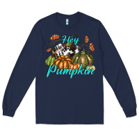 Navy Hey Pumpkin Long Sleeve Tee - texasbilliewilder