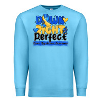 Ocean Blue down right perfect down syndrome awareness Premium Sweatshirt - CowhideDigitalArt