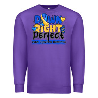 Purple down right perfect down syndrome awareness Premium Sweatshirt - CowhideDigitalArt