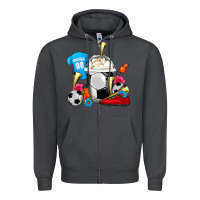 Smoke Soccer Frappe Coffee Zipper Hoodie - FaDigitalArtStudio