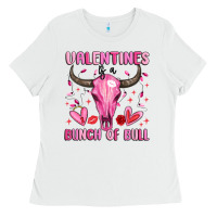 White valentines is a bunch of bull Ladies Tee - MaliasSmallBusiness