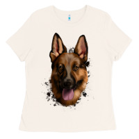 Bone German Shepherd Ladies Tee - Jasminsmagicworld