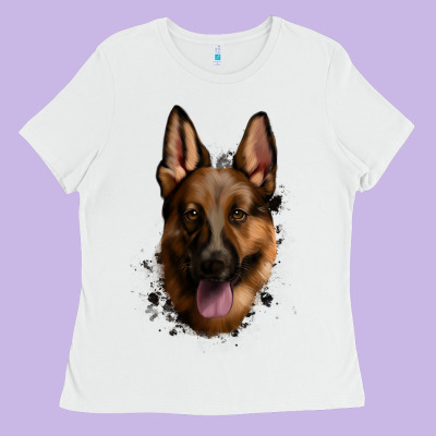 German Shepherd Ladies Tee Designed By Jasminsmagicworld