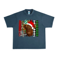 Midnight Navy Merry Christmas Cow Urban Heavy Tee - Bettercallsaul
