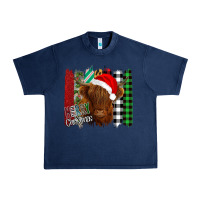 Navy Merry Christmas Cow Urban Heavy Tee - Bettercallsaul