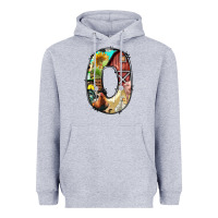 Heather Grey farm life alphabet lowercase letters o Heavyweight Hoodie - BundleAndBundleShop